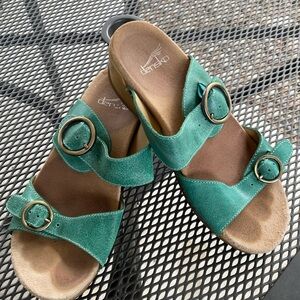 Dansko sandals, size 37, green